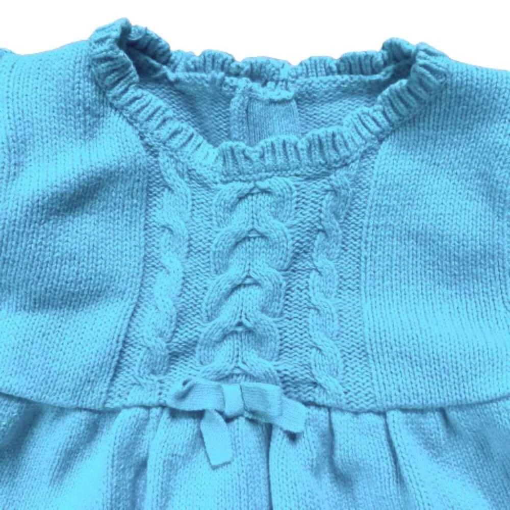 Gymboree Girl's SS Cable Knit Sweater Dress Embroidered Pull-over, 12-18 months